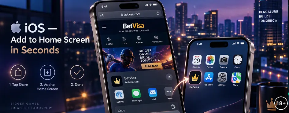 Adding BetVisa Shortcut to Home Screen